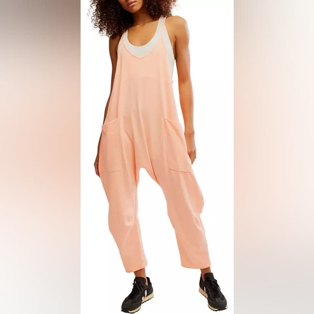 FP Movement Hot Shot Onesie in Pastel Peach/Orange NWT